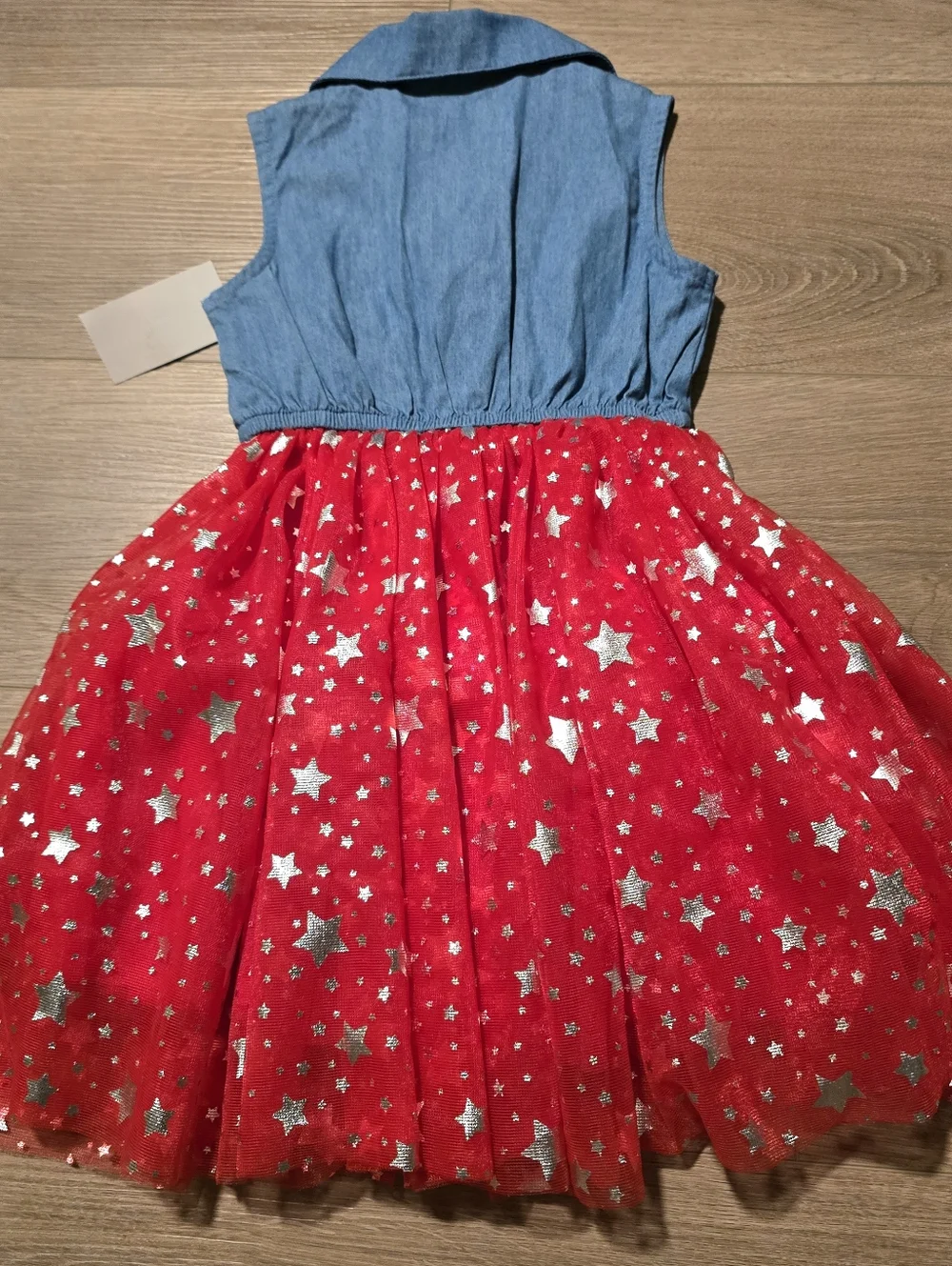 Disney Mickey Mouse Patriotic Dress‎ Red White Blue NWT Size 3T